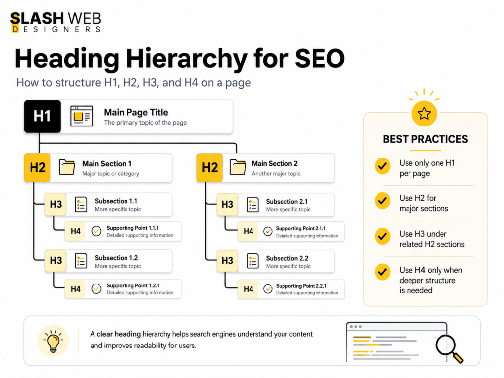 heading hierarchy for seo optimized websites
