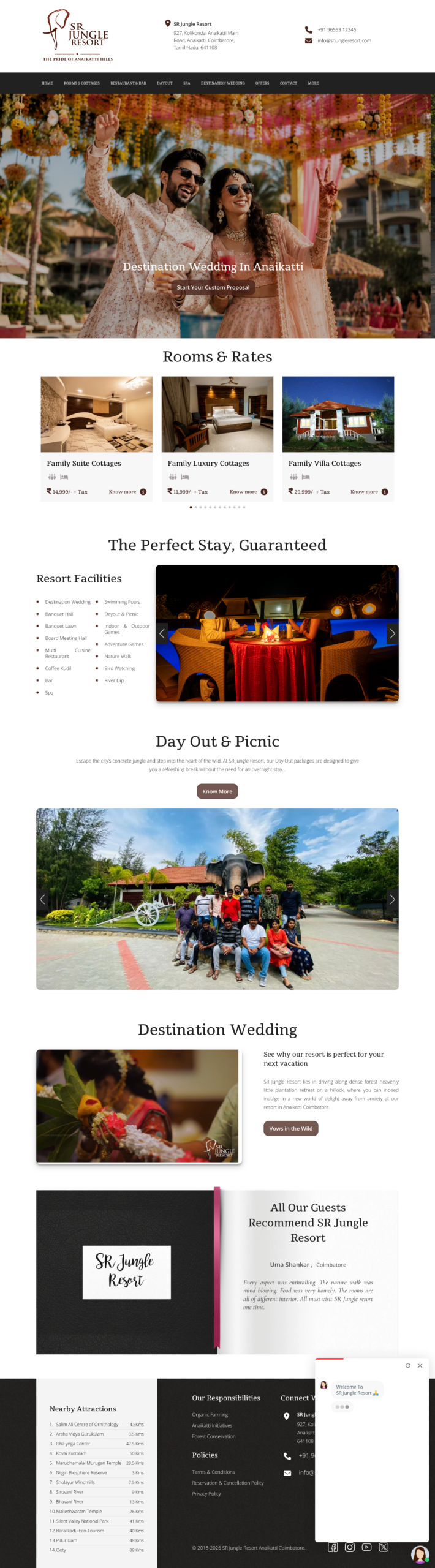 resort website design case study